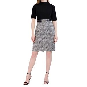 SIGNATURE By Robbie Bee Knee High Tie Neck Size Medium Office Casual